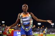 Chebet at the 2024 Diamond League meet in Doha (photo: Getty)